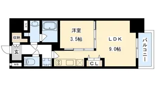 URBANLINK森小路駅前【9階】の間取り
