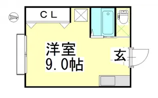 コーポアジュール【1階】の間取り