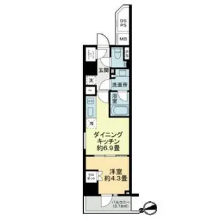 Brun Pilier日本橋【8階】の間取り