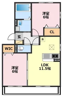千葉県柏市花野井【アパート】の間取り