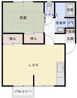 タウンハタガサキ A【2階】の間取り