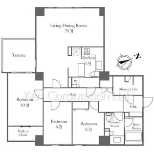 ペアシティ・ルネッサンス【4階】の間取り