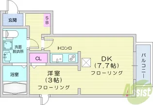 メリディアン名取【3階】の間取り
