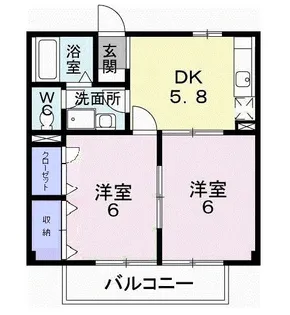 メニーセトル【1階】の間取り