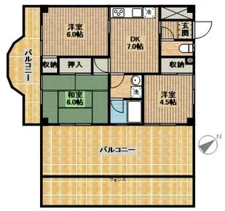 カーサ800【4階】の間取り