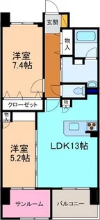 フォレスト金沢西泉【9階】の間取り