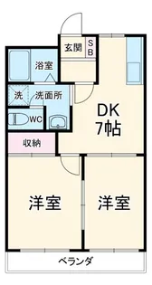 レインボーパレス一番館【1階】の間取り