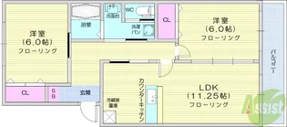 プログレール落合壱番館【1階】の間取り