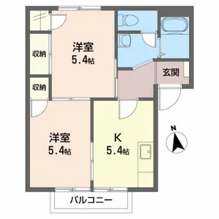 フレグランス島A【2階】の間取り