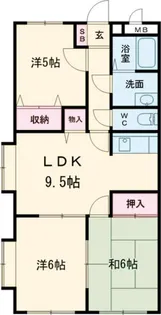 京都府舞鶴市字引土【マンション】の間取り