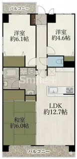 ル・サンク西市【3階】の間取り