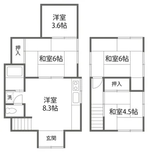 千葉県松戸市上矢切【一戸建】の間取り
