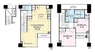 2LDKの間取り画像