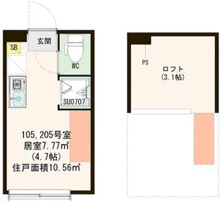 ハーモニーテラス桜上水III【1階】の間取り