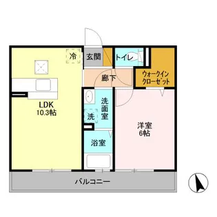 アリオコート【1階】の間取り