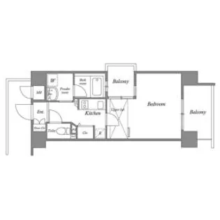 ベルフェリーク新神戸【2階】の間取り