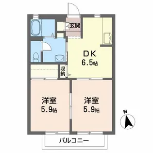 エステート桜A【2階】の間取り