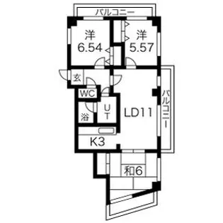 愛知県額田郡幸田町大字菱池字欠間【マンション】の間取り