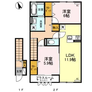 ルビーC【2階】の間取り
