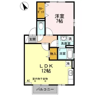レジデンスFUJIYAMA B【2階】の間取り