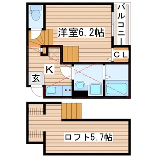 アリエッタ長町【1階】の間取り
