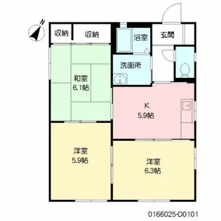 リバティヒルズ D棟【1階】の間取り