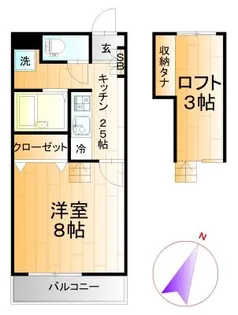 アクシオンハイツ【2階】の間取り