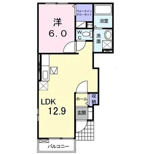 香川県高松市飯田町【アパート】の間取り