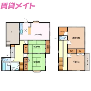 三重県鈴鹿市小田町【一戸建】の間取り
