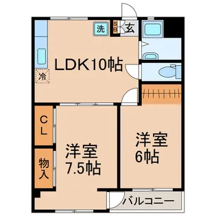 法泉台サンコーポ【2階】の間取り