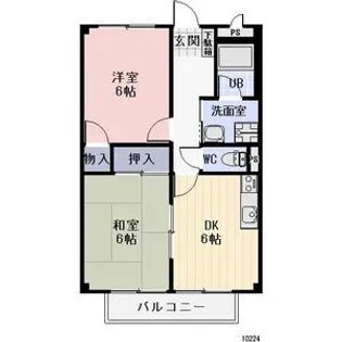 メゾンサンシャイン【2階】の間取り