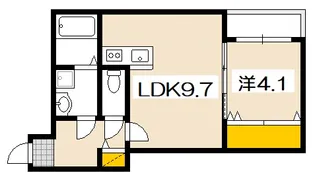 メゾンクレール地御前【1階】の間取り