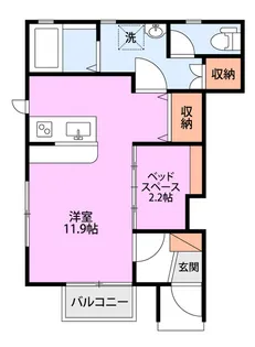 モンラッシェ A【1階】の間取り