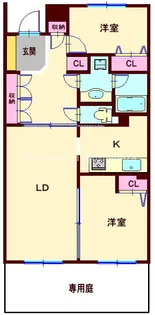グランベルデ馬込坂【1階】の間取り