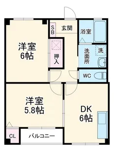 クロノス田名【1階】の間取り