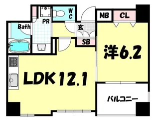 ドルフブランシュ・ブルー【6階】の間取り