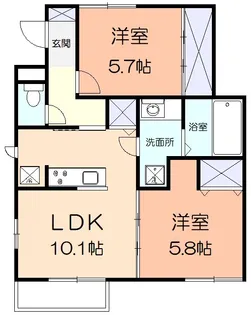 オークテラス【1階】の間取り