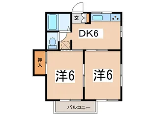 ニュ-レジデンスもちだB【2階】の間取り