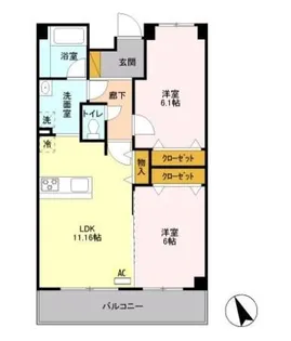 東京都世田谷区砧7【マンション】の間取り