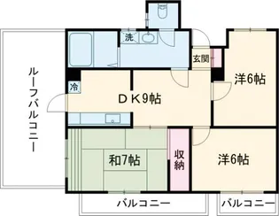 三高・カーサアルメディア【4階】の間取り