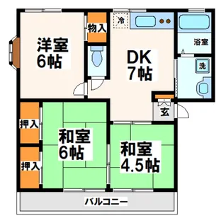 田中ハイツ【1階】の間取り