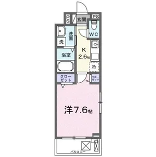 神奈川県小田原市鴨宮【アパート】の間取り