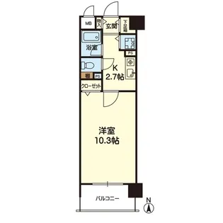 ダイアパレス水前寺スポーツパーク 503号【5階】の間取り
