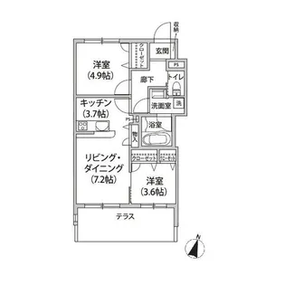 feriza【1階】の間取り