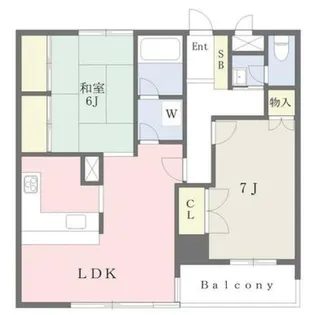 サンハイツ宇多津【7階】の間取り