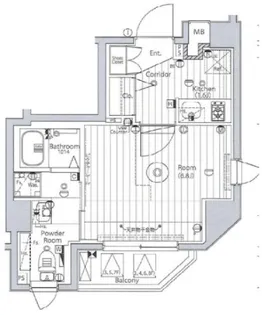 メイクスアート三ノ輪II【2階】の間取り
