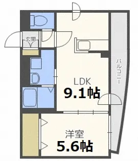 エリカーナ東札幌【2階】の間取り