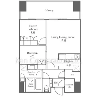 麻布台ヒルズ レジデンスB【11階】の間取り