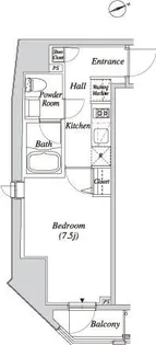 クレセント虎ノ門新橋【11階】の間取り