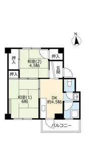 UR総持寺【5階】の間取り